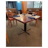 Rectangular Wood Single Base Table
