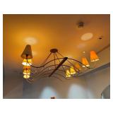 Large 10-Light Metal Chandelier