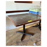 SINGLE BASE WOODEN TABLES - LARGE