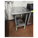 SS TABLE W/ UNDERSHELF