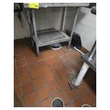 SS TABLE W/ UNDERSHELF