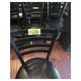 BLACK  METAL CHAIRS W/ CUSHIONS