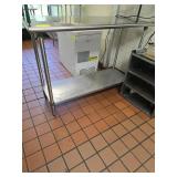 SS TABLE W/ UNDERSHELF