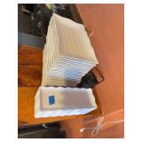 White Rectangular Melamine Plates