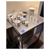 SS TABLE W UNDERSHELF
