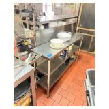 SS TABLE W/ DOUBLE UNDERSHELF