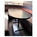 OVAL SHAPED WOODEN COMMUNITY TABLE