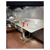 10 ft SS 3 compartment sink