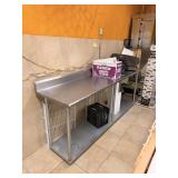 8 ft SS Work Table w/ Backsplash