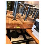 SINGLE BASE WOODEN TABLE -3FT X 3 FT