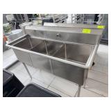 Stainless Steel Three-Compartment Sink