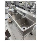 Stainless Steel Commercial Triple Sink