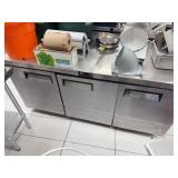 Stainless Steel 3-Door Undercounter Cooler