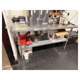 SS TABLE W UNDER SHELF