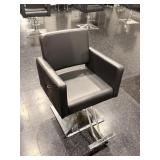 Salon Black Leather Chair