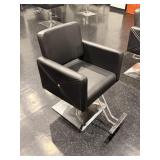 Salon Black Leather Chair