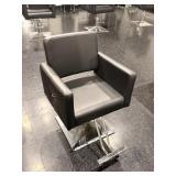 Salon Black Leather Chair
