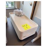 Rectangular White Melamine Serving Tray