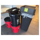 Cleaning Buckets and Trash Bin