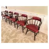 Leather Wooden Base Chairs