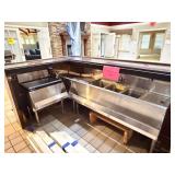 Perlick SS Ice Bin + 3 Comp Sink