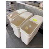 Large White Ingredient Bins