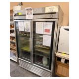 True SS 2 Glass Door Refrigerator