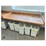 Boos Block Wood Bakery Table Open Base