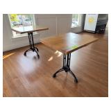 Wood and Cast Iron Bistro Tables
