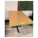 Wood-Look Laminate Rectangular Table With Base