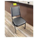 Black Metal Commercial Stacking Chair