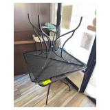 Black Metal Mesh Square Tables