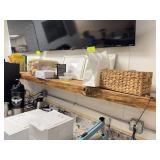 Wooden Wall Shelf With Rustic Finish