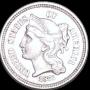 1873 Three Cent Nickel NEARLY UNCIRCULATED