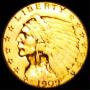 1909 $2.50 Gold Quarter Eagle LIGHTLY CIRCULATED