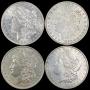 1880 (4) Morgan Silver Dollars  UNCIRCULATED