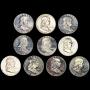 (10) Franklin Half Dollars  50's-60's