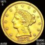1871-S $2.50 Gold Quarter Eagle HIGH GRADE