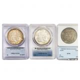 1879-1899 UNC Graded Morgan Silver Dollars [3