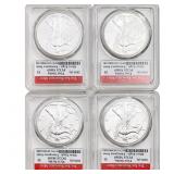 2020-(S) US Silver Eagles [4 Coins] PCGS MS69