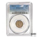 1864-S Seated Liberty Dime PCGS F15