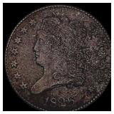 1826 C - 2 Classic Head Half Cent CLOSELY