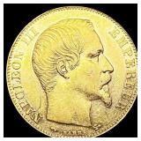 1856-A France .1867oz Gold 20 Francs CLOSELY