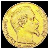 1855-A France .1867oz Gold 20 Francs CLOSELY