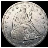 1845 Seated Liberty Dollar CLOSELY UNCIRCULATED