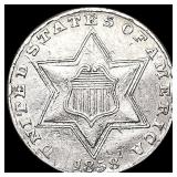 1858 Silver Three Cent UNCIRCULATED