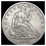 1865-S Seated Liberty Half Dollar LIGHTLY
