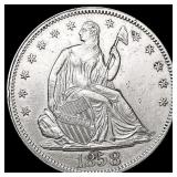 1858 Seated Liberty Half Dollar UNCIRCULATED