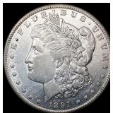1891-CC Morgan Silver Dollar CLOSELY UNCIRCULATED
