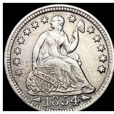 1854 Arws Seated Liberty Half Dime CLOSELY
